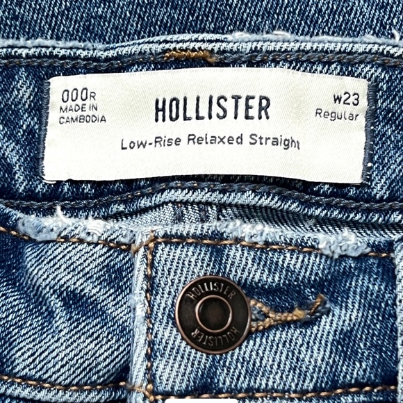 Hollister Low-Rise Relaxed Straight Jeans Size 000R - Picture 8 of 8